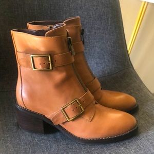 Tan ankle boots